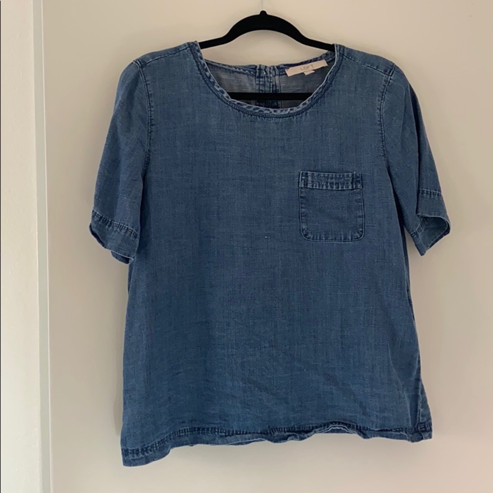 Ann Taylor Loft Chambray Blouse